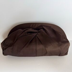 Old Navy Brown Satin Clutch Purse